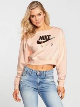 Image of Nike Nsw Air Crew Sweat Top Light Pink Size L Women