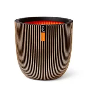 Image of Capi Europe Planter Ball Groove Nl 43X41 Black Gold