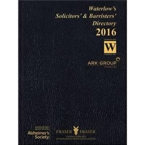 Image of Waterlow's Solicitors' and Barristers' Directory: 2016 by Ark Group (Paperback, 2016)