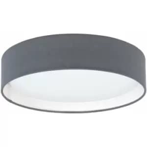 Image of Loops - Flush Ceiling Light Colour White Steel Shade Grey & Plastic Bulb LED 11W
