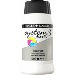 Image of System 3 Acrylic Paint Titanium White (500ml) - Daler Rowney