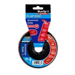 Image of 115MM (4.5") 60 Grit Aluminium Oxide Flap Disc (Header Card)