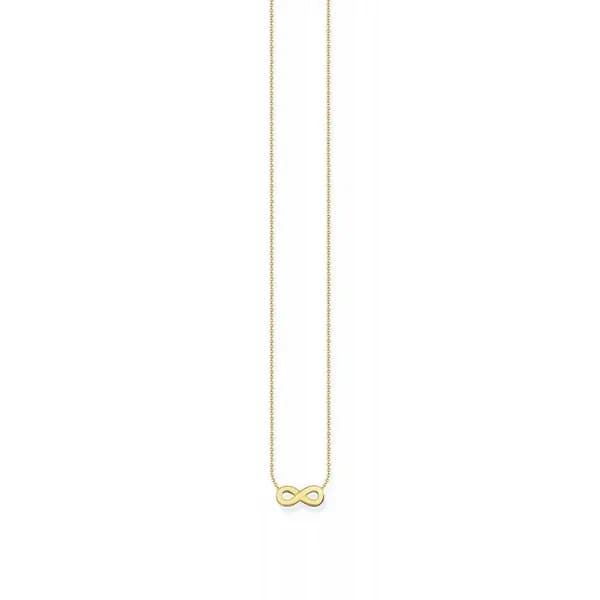Image of Thomas Sabo Sterling Silver Basics Gold Gold Plated Necklace KE2221-41