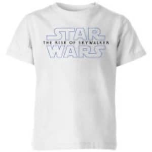 Image of Star Wars The Rise Of Skywalker Logo Kids T-Shirt - White - 11-12 Years