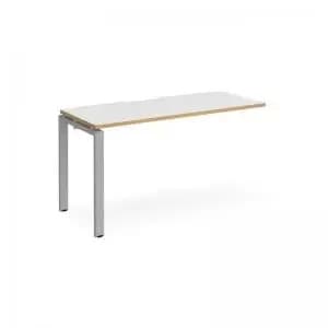 Image of Adapt add on unit single 1400mm x 600mm - silver frame and white top
