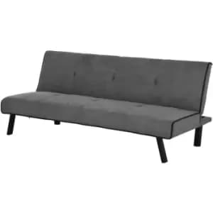 Image of Homcom - 3-Seater Sofa Bed Adjustable Back Velvet-Touch Padded Single Bed Recliner