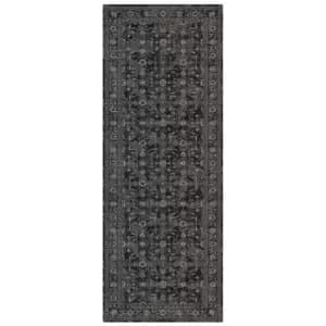 Image of Nuza Washable Runner Charcoal - 60x180cm