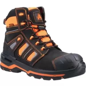 Image of Amblers Safety - Amblers Unisex Adult Radiant Nubuck Safety Boots (8 uk) (Black/Orange) - Black/Orange