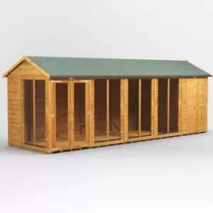 Image of 20x6 Power Apex Summerhouse Combi Building including 4ft Side Store