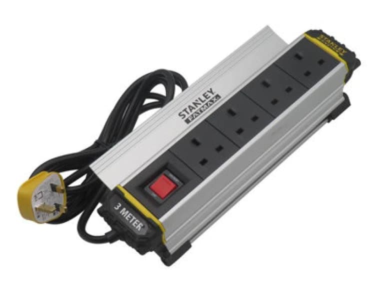 Image of Stanley 4-Gang IP20 Powerboard with Clamp SXECFH2IHFE