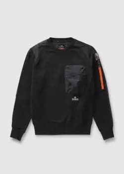 Image of Parajumpers Mens Sabre Sweatshirt In Black