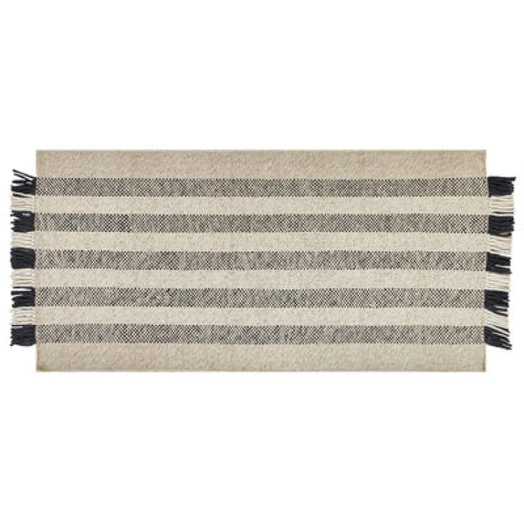 Image of Beliani Rug Tacettin White 80 X 150 Cm Wool