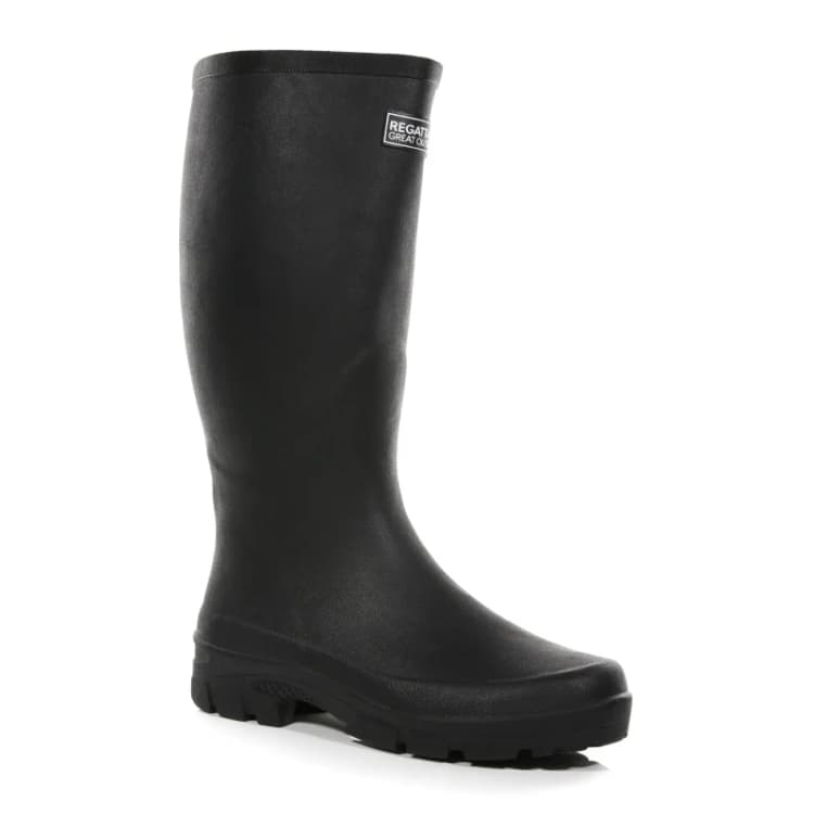 Image of Regatta Mens Mumford II Tall Durable Weather Protect Wellington Boots UK Size 10 (EU 45) BLACK RMF596-800-10