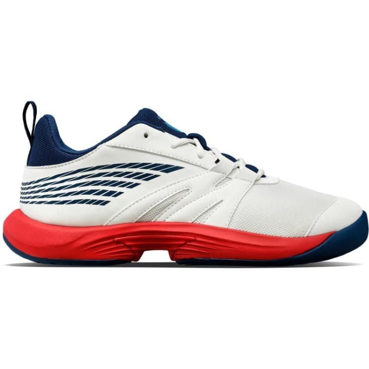Image of K-Swiss Unisex Kids Speedtrac Hard Court Lace Up Tennis Shoes Blanc/Blu/Lolli unisex 3 (35.5)