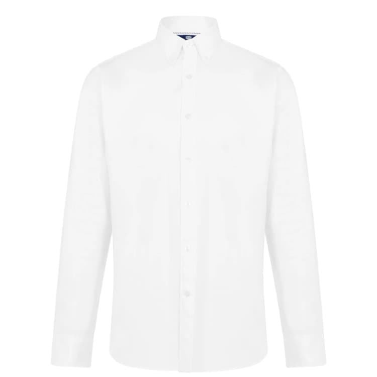Image of Haines and Bonner Benjamin Tailored Oxford Shirt - White White 37