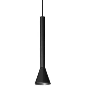 Image of Ideal Lux Diesis LED Slim Dome Pendant Ceiling Light Black 3000K