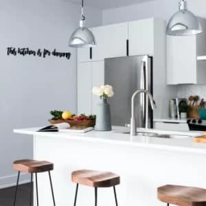 Image of This Kitchen is For Dancing Black Decorative Wooden Wall Accessory