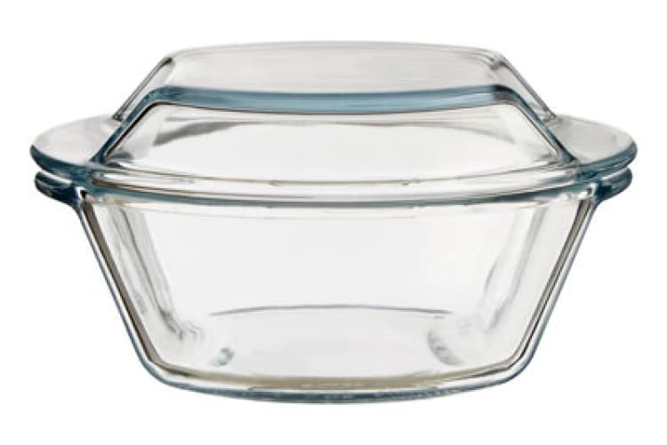 Image of Premier Housewares Small Round Glass Casserole Dish Clear