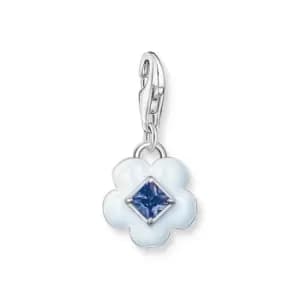 Image of THOMAS SABO Silver Pastel Blue Flower Charm