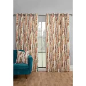 Image of Sundour Santa Maria Pencil Pleat Curtain Pair Rumba 90x90 - Orange