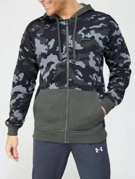 Image of Urban Armor Gear Rival Fleece Camo Full Zip Hoodie - Khaki, Size S, Men