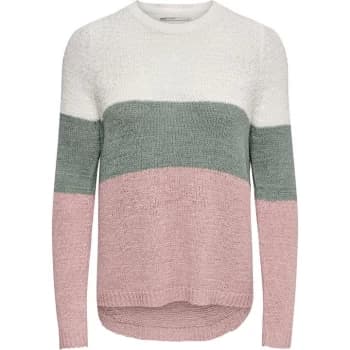 Image of Only Block Knit Jumper - Multi