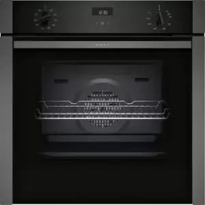 Image of Neff B3ACE4HG0B Slide and Hide 59.4cm Built In Electric Single Oven - Black with Graphite Trim