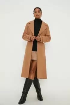 Image of Longline Belted Coat