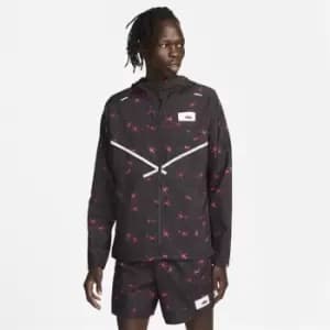 Image of Nike Repel UV D.Y.E.Mens Running Windrunner Jacket - Black
