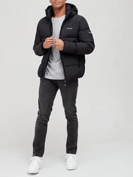 Image of Calvin Klein Crinkle Nylon Padded Jacket - Black Size M Men