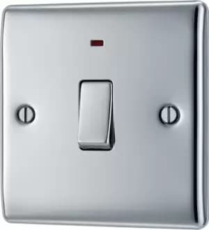 Image of Bg 20A Chrome Rocker Raised Slim Control Switch With LED Indicator