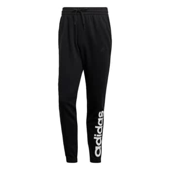Image of adidas Essentials French Terry Tapered Elastic Cuff Logo - Black