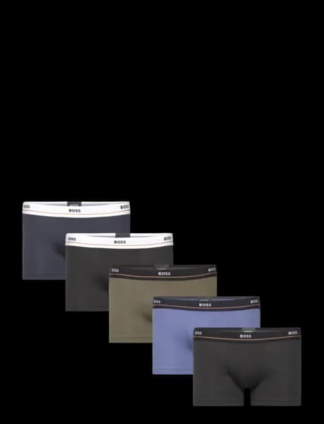 Image of BOSS Bodywear Essential Cotton-Blend 5-Pack Boxer Shorts - S Multi Underwear and Nightwear male 50508889-984 S