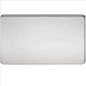 Image of KnightsBridge Screwless 2G Blanking Plate Polished Chrome