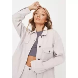 Image of Missguided Ash Denim Jacket Co Ord - Purple