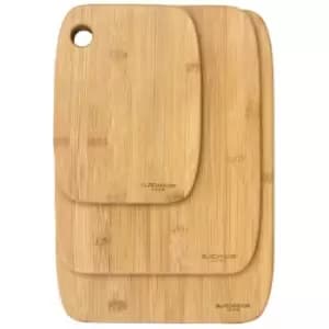 Image of Blackmoor 62699 Set Of 3 Bamboo Chopping Boards / Eco-Friendly / Features Thumb Holes For Easy Carrying And Storage / Hard-Wearing / Non-Porous /