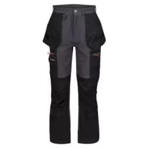 Image of Regatta Mens Infiltrate Softshell Stretch Work Trousers (30L) (Iron/Black)