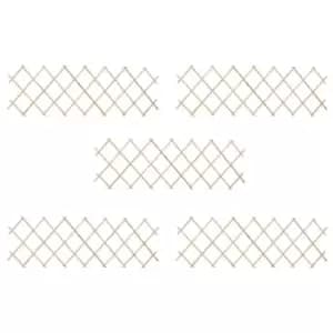 Image of Vidaxl Trellis Fences 5 Pcs Firwood 180X60 Cm