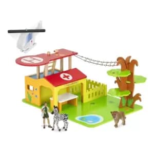 Image of Papo Wild Animal Kingdom Bush Hospital Set Toy Playset, 3 Years or...