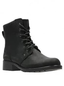 Image of Clarks Orinoco Spice Lace Up Ankle Boots - Black