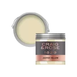 Image of Craig & Rose 1829 Jasper Yellow Chalky Emulsion Paint, 50ml Tester Pot