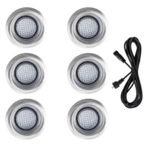 Image of 3m Extension with a Pack of 6 x 40mm White Decking Lights