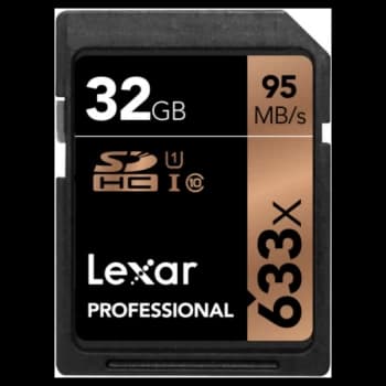 Image of Lexar Professional 32GB Class 10 UHS-I 633X Speed (95MB/s) SDHC Flash Memory Card