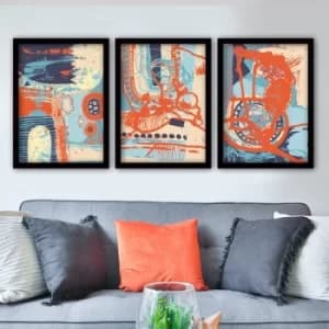 Image of 3SC114 Multicolor Decorative Framed Painting (3 Pieces)