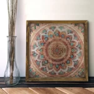 Image of MZM249 Multicolor Decorative Framed MDF Painting