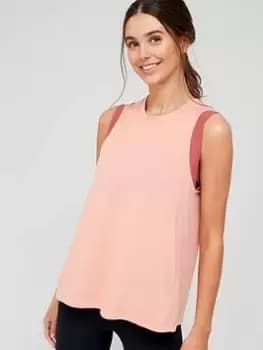 Image of Nike Yoga Graphic Tank Top - Dark Pink, Dark Pink Size XS Women