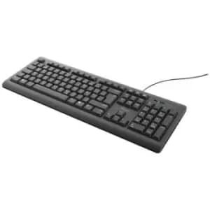 Image of Trust TK-150 Corded Keyboard German, QWERTZ Black Numeric keypad