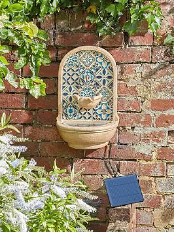 Image of Smart Solar Aragon Wall Fountain, Multi 1170343