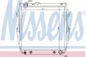 Image of 646862 Nissens Radiator engine cooling