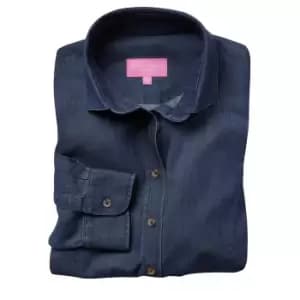 Image of Brook Taverner Womens/Ladies Banff Long Sleeve Chambray Shirt (8 UK) (Denim)